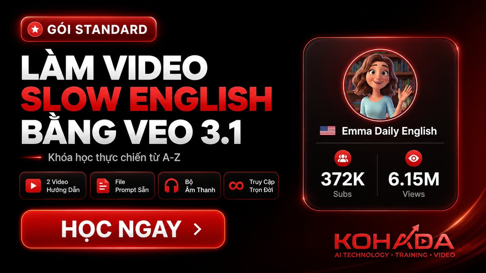 Gói Standard — Làm video Slow English bằng Veo 3.1